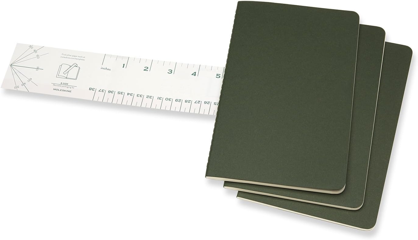 Записник Зелений середній нелінований, Moleskine Cahier, CH018K15VF 3