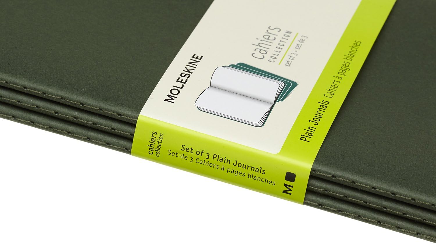 Записник Зелений середній нелінований, Moleskine Cahier, CH018K15VF 4