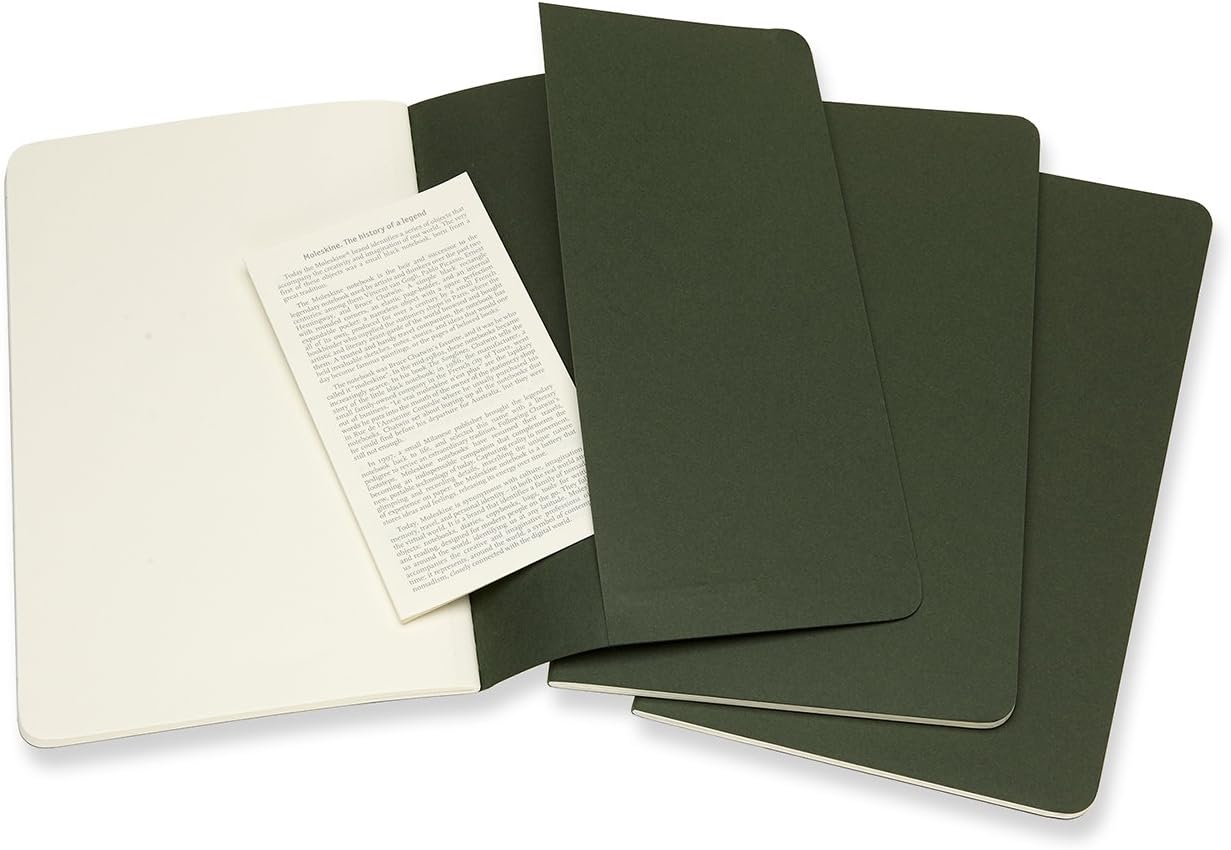 Записник Зелений середній нелінований, Moleskine Cahier, CH018K15VF 2