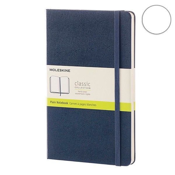 Записник Сапфір середній нелінований, Moleskine  Classic, QP062B20F