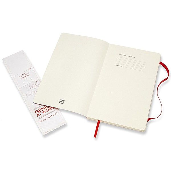 Записник Червоний м’який середній клітинка, Moleskine Classic, QP617F2 2