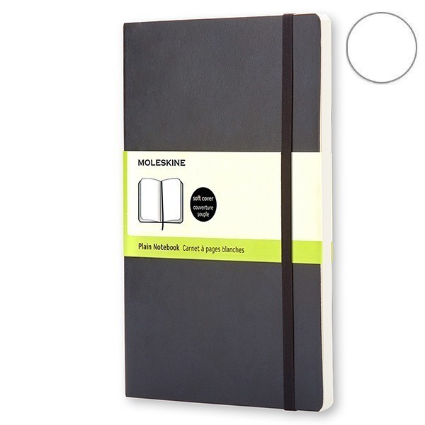Записник Чорний м’який середній нелінований, Moleskine Classic, QP618F