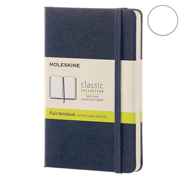 Записник Сапфір кишеньк. нелінований, Moleskine Classic, QP012B20