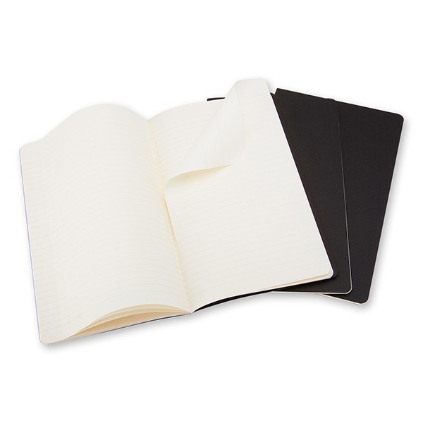 Записник Чорний середній лінійка, Moleskine Cahier, QP316 1