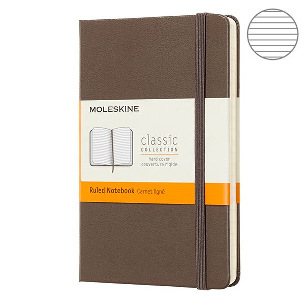 Записник Коричневий середній лінійка, Moleskine Classic, QP060P14