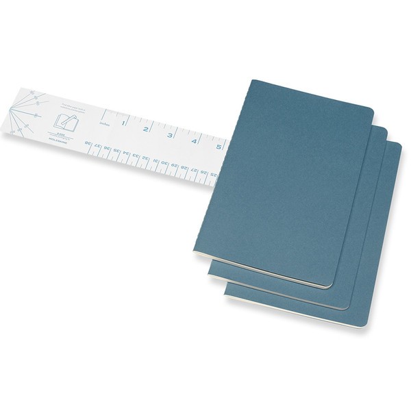 Записник Жвавий Блакитний середній нелінован, Moleskine Cahier, CH018B44 1