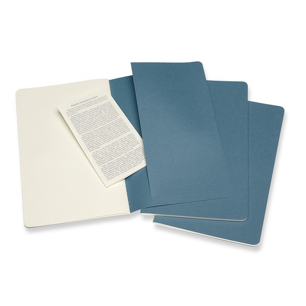 Записник Жвавий Блакитний середній нелінован, Moleskine Cahier, CH018B44 3