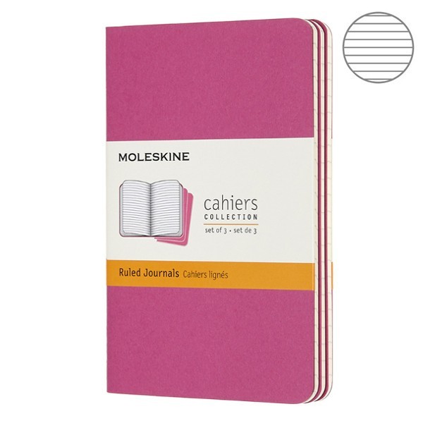 Записник Кінетичний Рожевий кишеньк. лінійка, Moleskine Cahier, CH011D17
