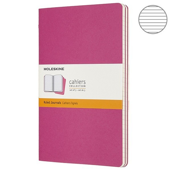 Записник Рожевий кінетичний середній лінійка, Moleskine Cahier, CH016D17