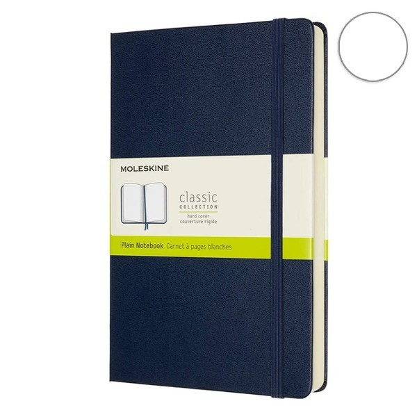 Записник Сапфір середній нелінований, Moleskine Classic Expanded, QP062EXPB20