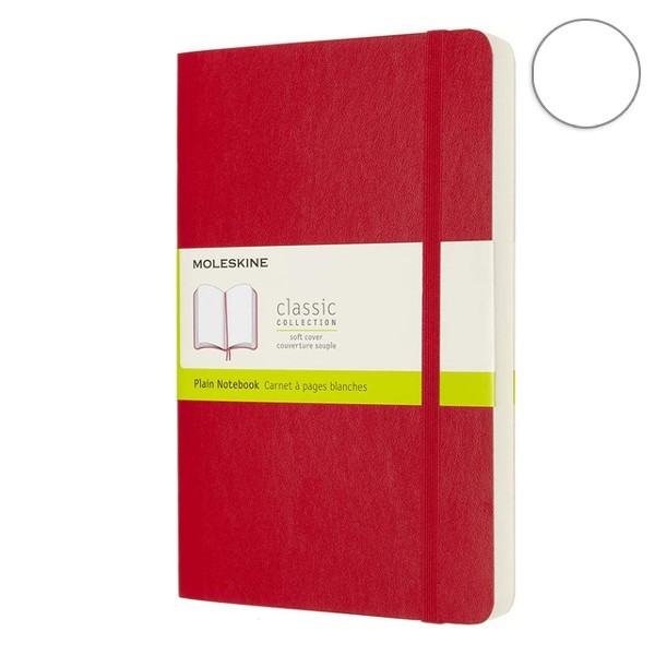 Записник Червоний м’який середній нелінований, Moleskine Classic Expanded, QP618EXPF2