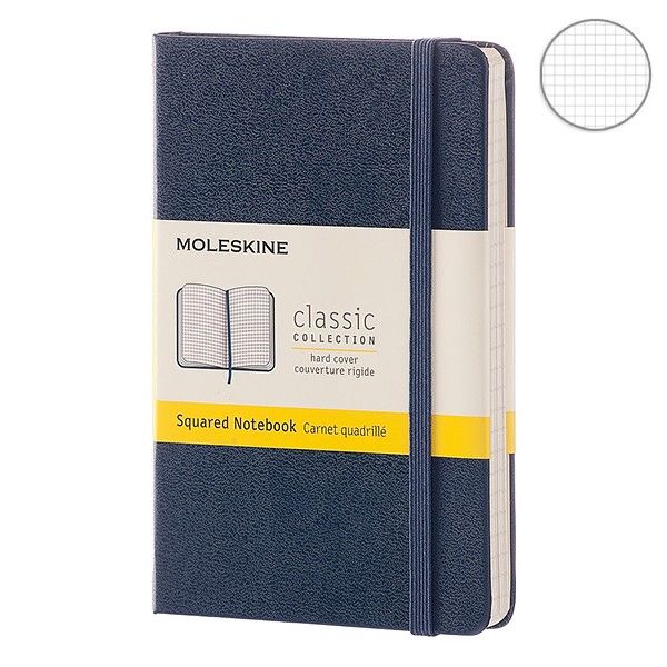 Записник Сапфір кишеньк. клітинка, Moleskine Classic, MM712B20