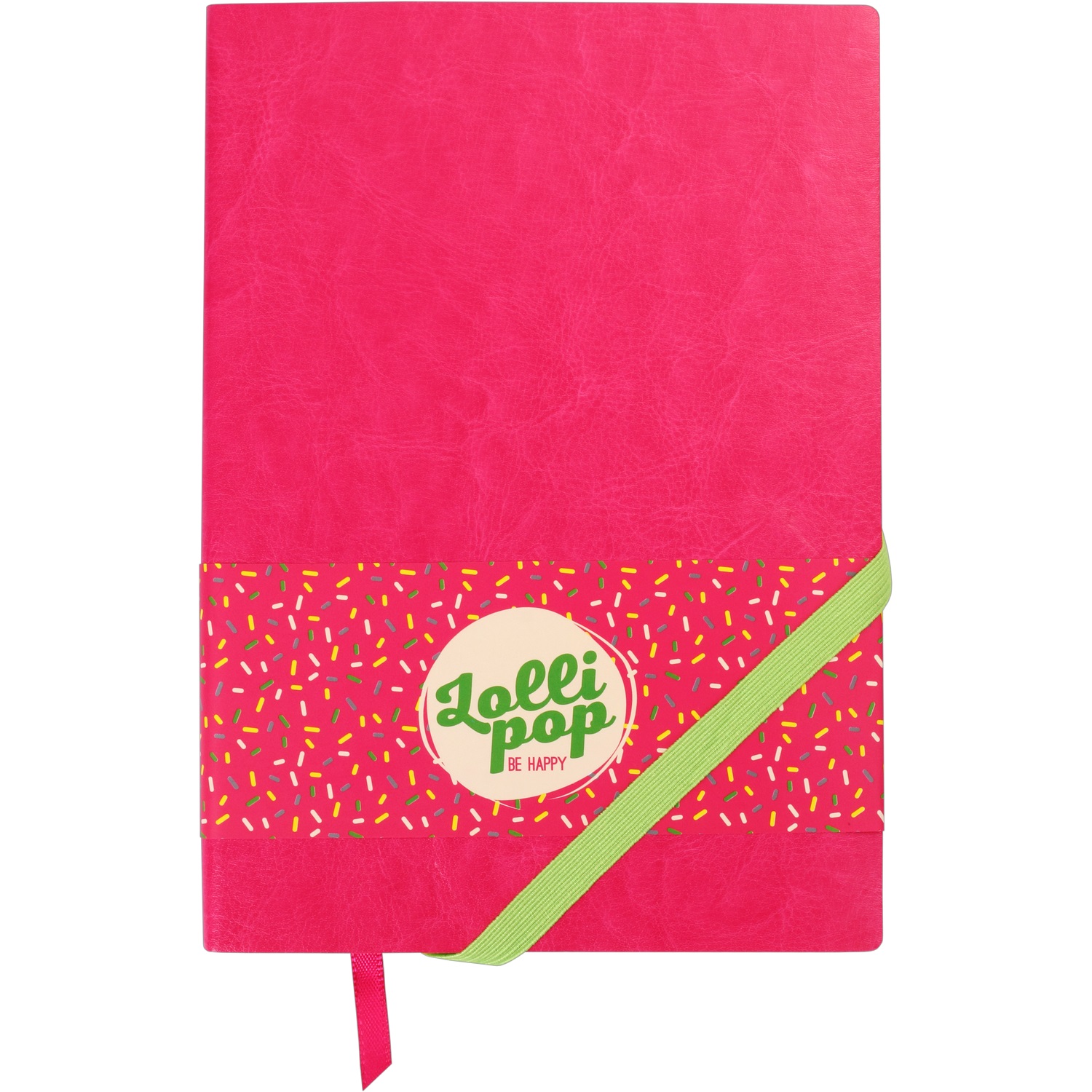 Блокнот деловой Lollipop А5 96 л. чистый, обл. искусственная кожа, розовый, BM.295003-10