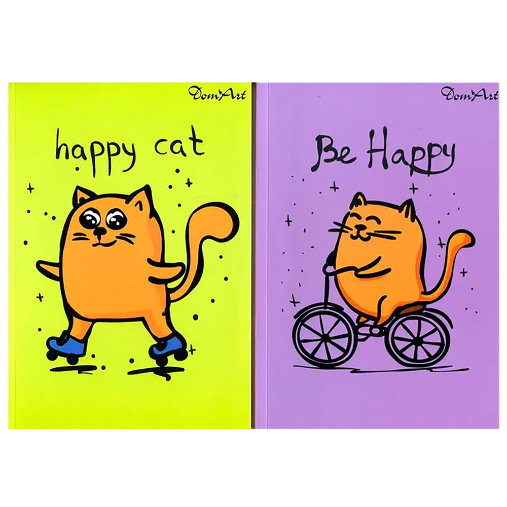 Блокнот A5 80 л "Funny Cats" в ассорт., цветная клетка, DomArt 3