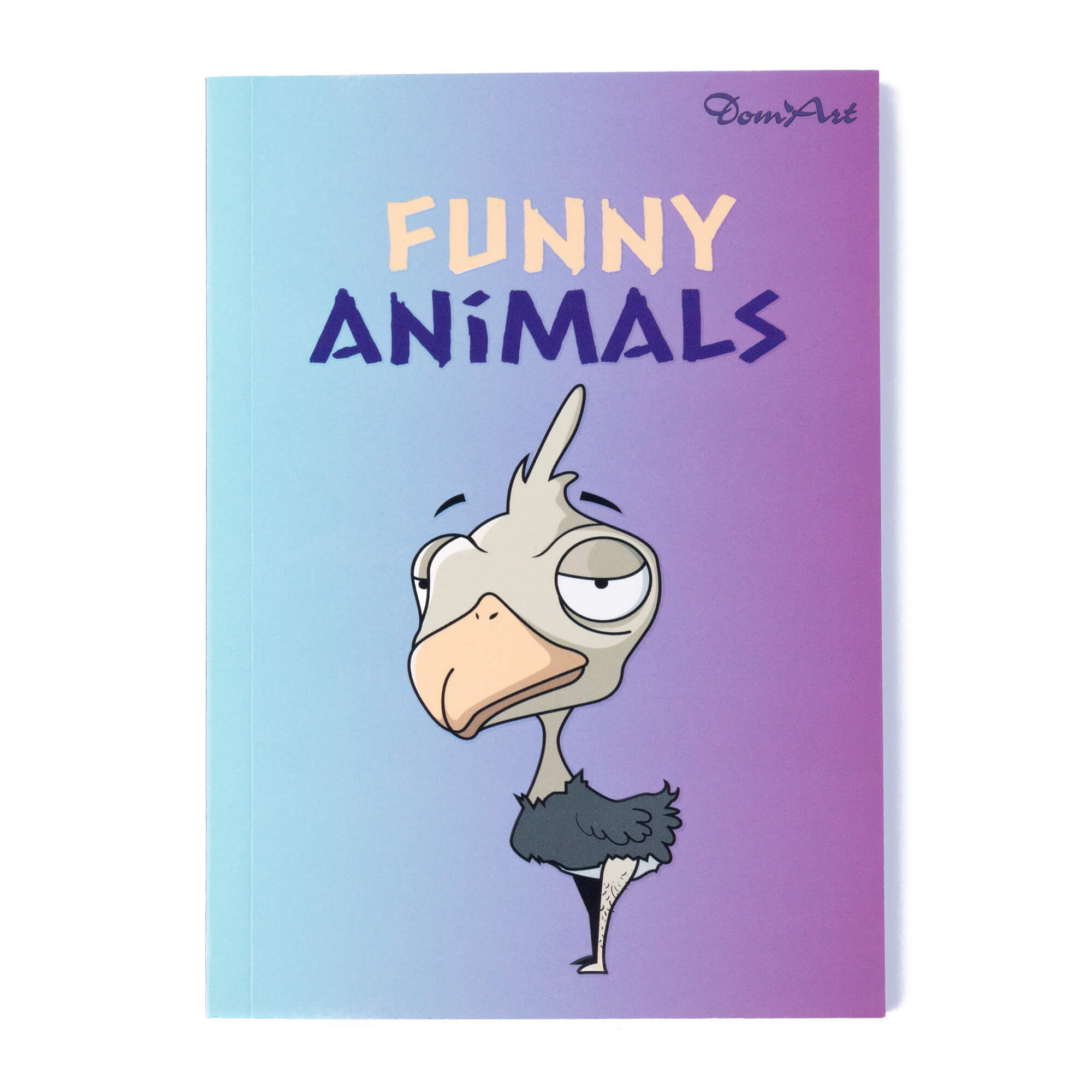 Блокнот B6 80 л "Funny Animal" в ассорт., цветная клетка с рисунком, DomArt