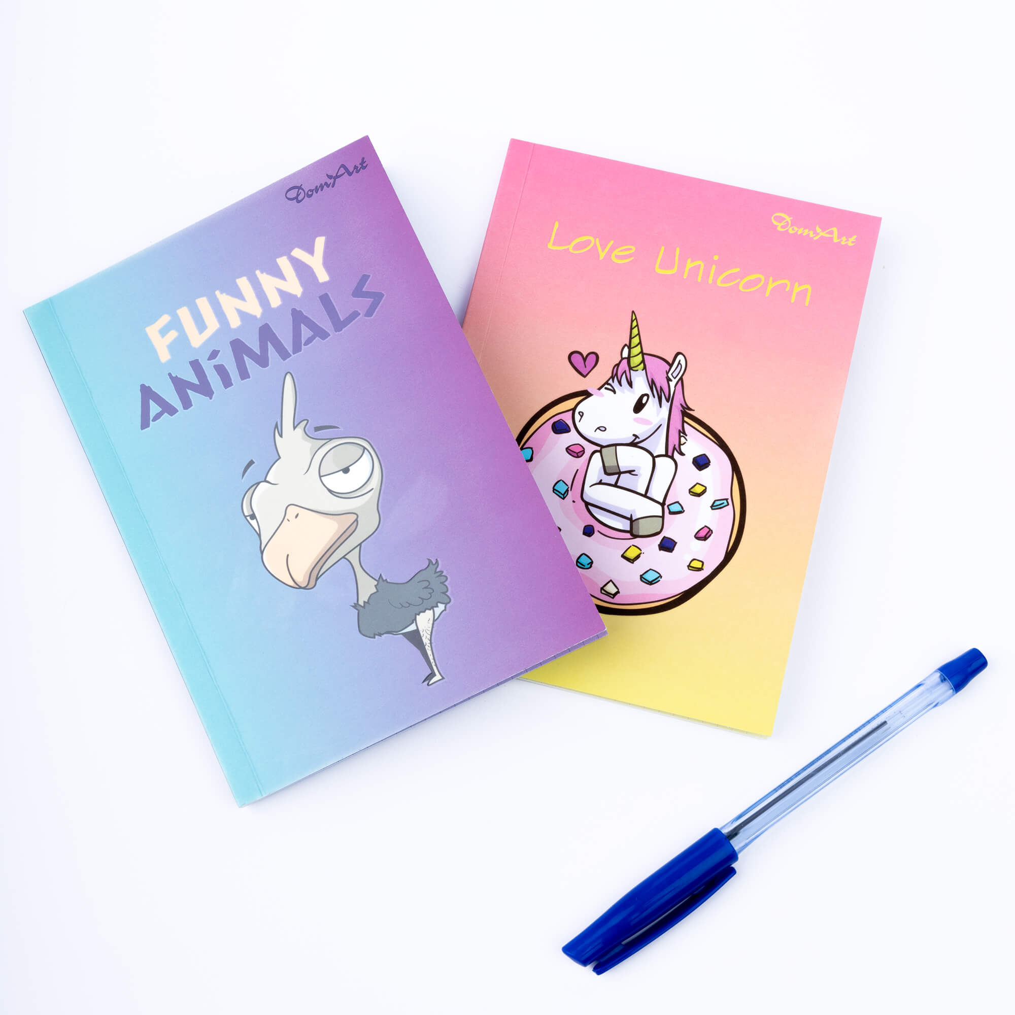 Блокнот B6 80 л "Love Unicorn", цветная клетка с рисунком, DomArt 7