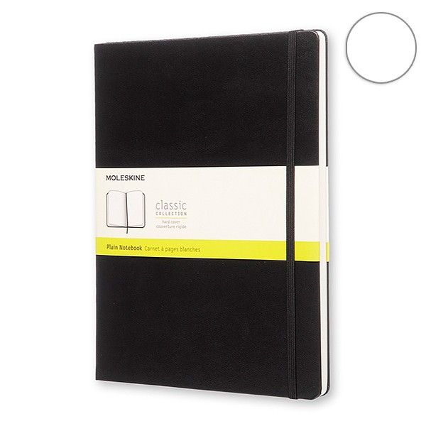 Записник Чорний великий нелінований, Moleskine Classic, QP092