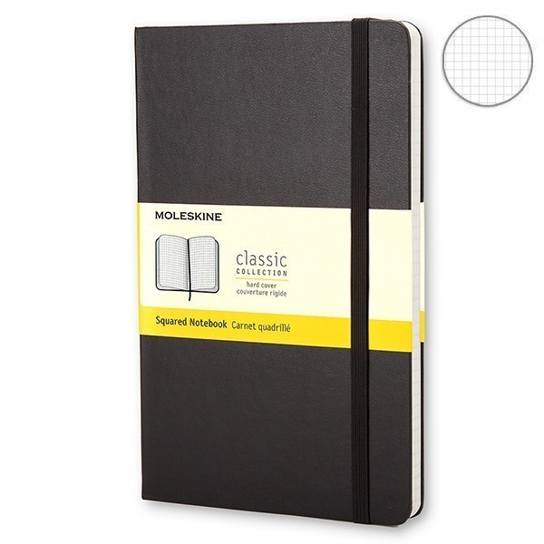 Записник Чорний кишеньк. клітина, Moleskine Classic, MM712F