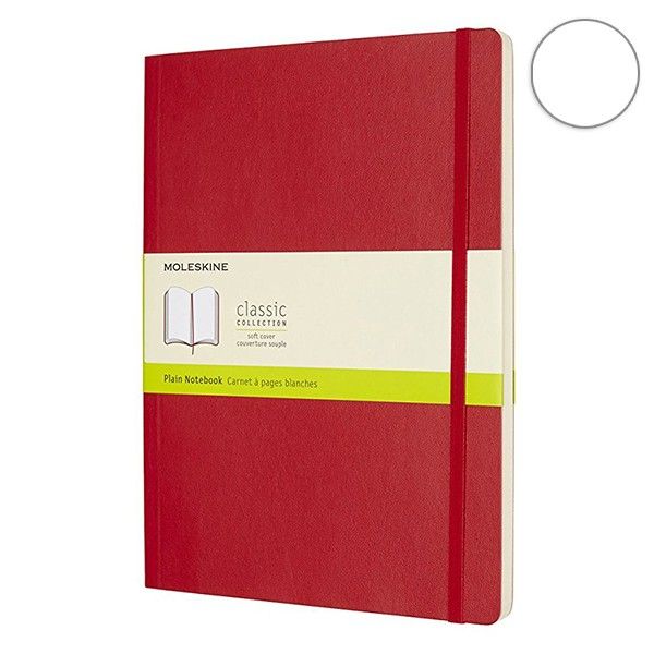 Записник Червоний м’який великий точка, Moleskine Classic, QP624F2