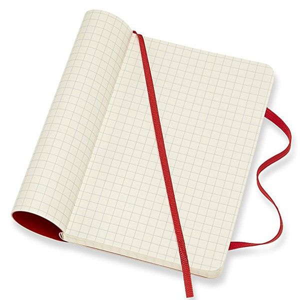 Записник Червоний м’який кишеньк. клітинка, Moleskine Classic, QP612F2 4
