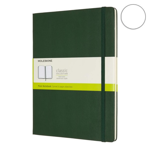 Записник Миртовий Зелений великий нелінован., Moleskine Classic, QP092K15