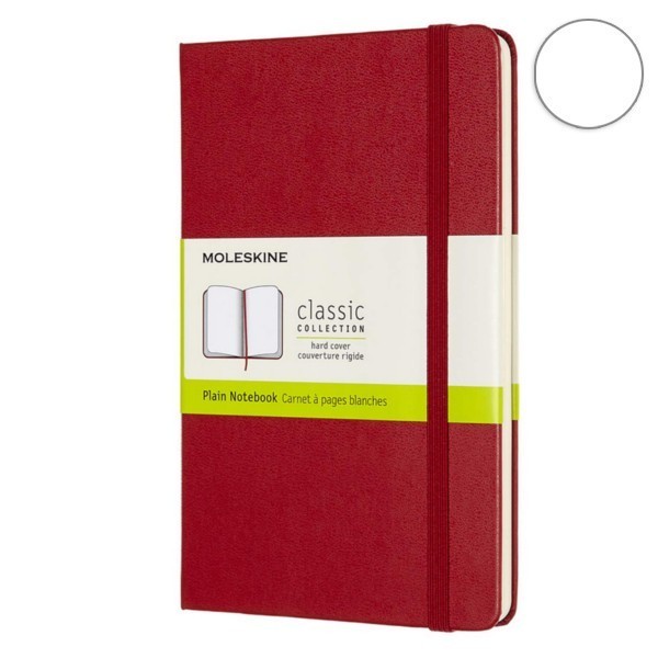 Записник Червоний медіум нелінован, Moleskine Classic, QP052F2