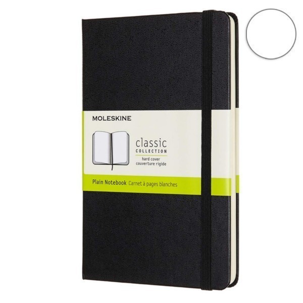 Записник Чорний медіум нелінован, Moleskine Classic, QP052