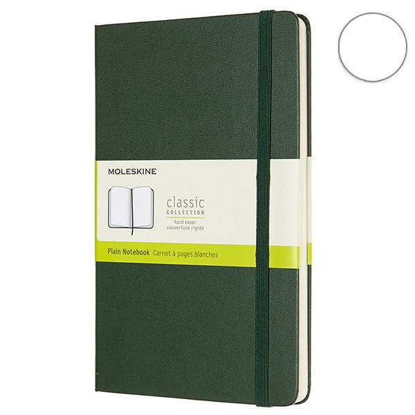 Записник Миртовий Зелений середній, нелінован, Moleskine Classic, QP062K15