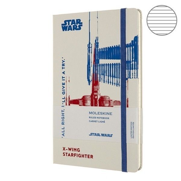 Записник X-Wing середній лінійка, Moleskine Star Wars, LESWD02QP060