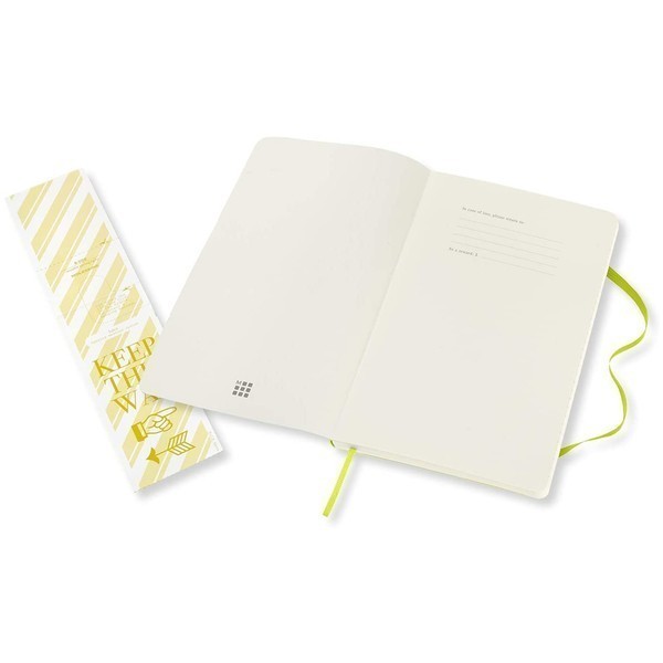 Записник Лимонний Зелений м`який середній лінійка, Moleskine Classic, QP616C2 2