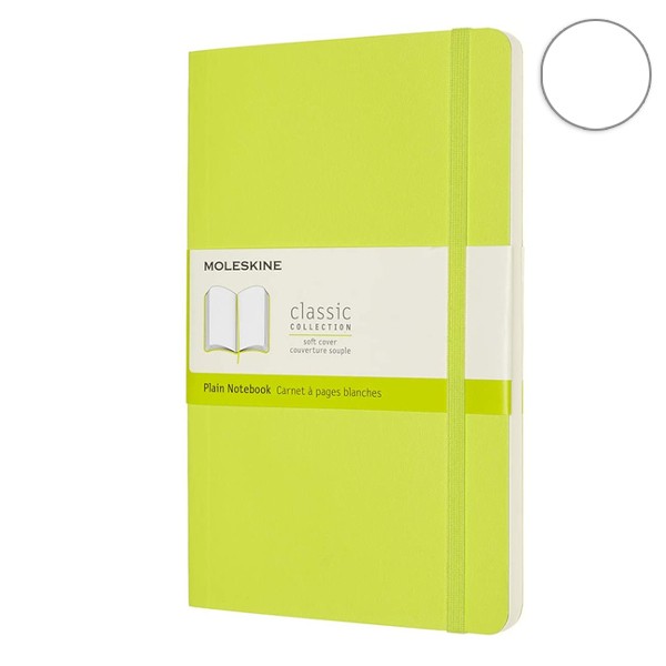 Записник Лимонний Зелений м`який середній нелінов, Moleskine Classic, QP618C2