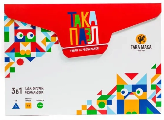 Игра развивающая "Такая Пазл" 3 в 1 (красная, котик), 200001-UA 7