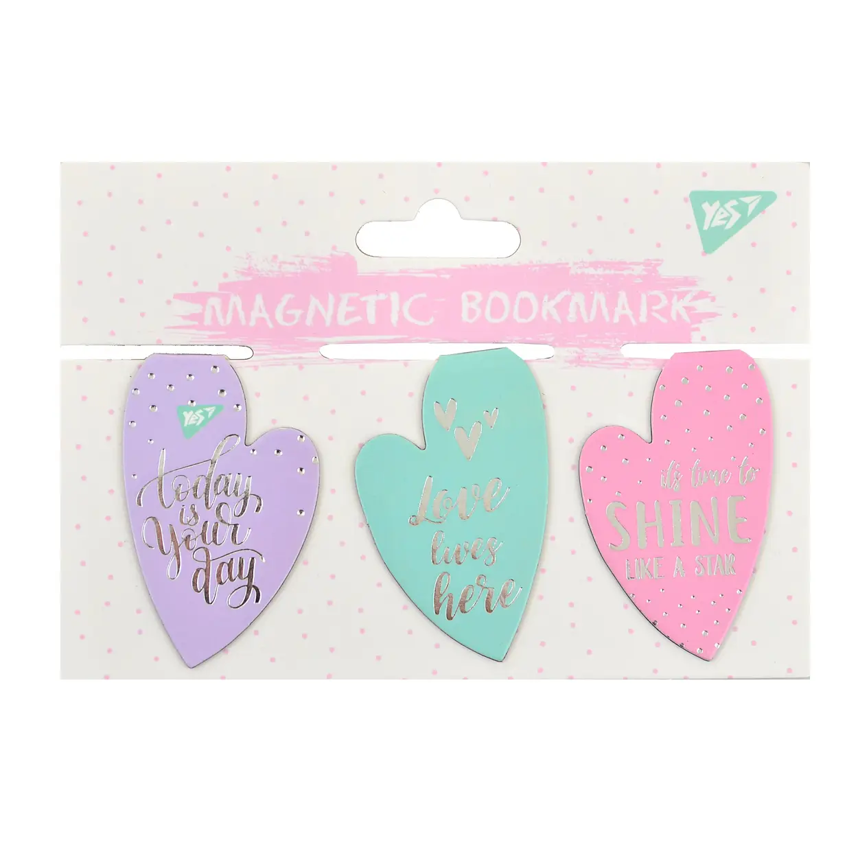 Закладки магнітні YES "Hearts", 706993