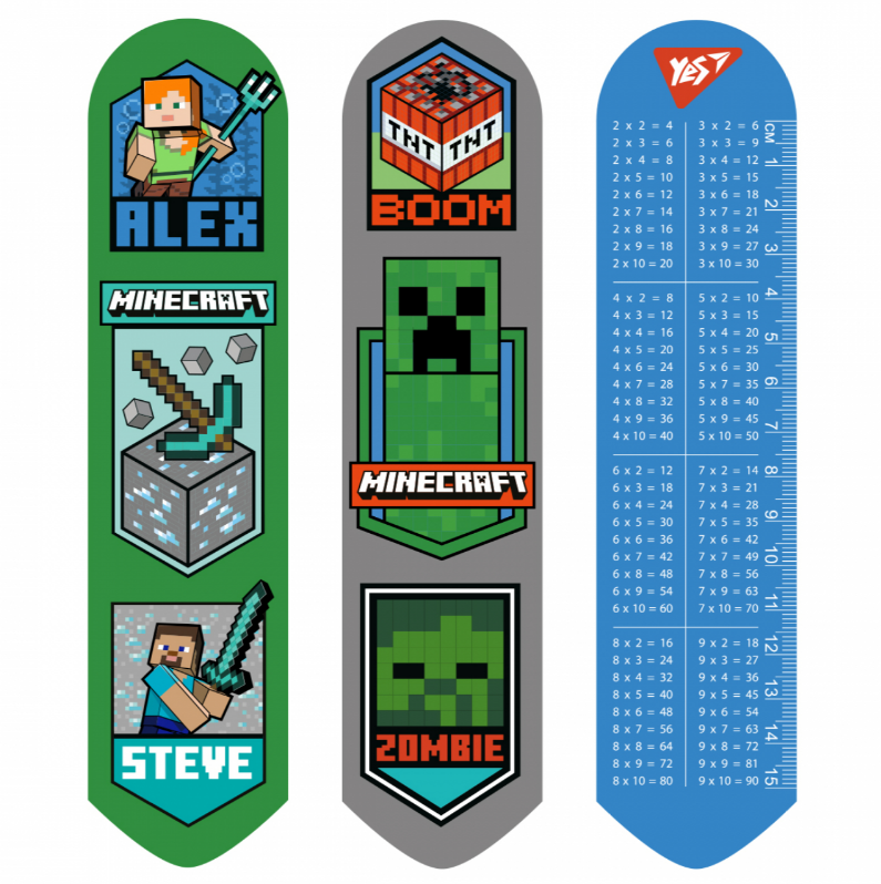 Закладинка 2D "Minecraft Heroes", 708129 Yes