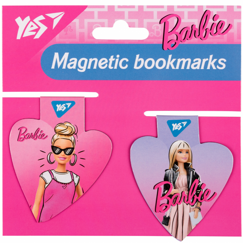 Закладки магнітні "Barbie heart", 2шт, 708110 Yes