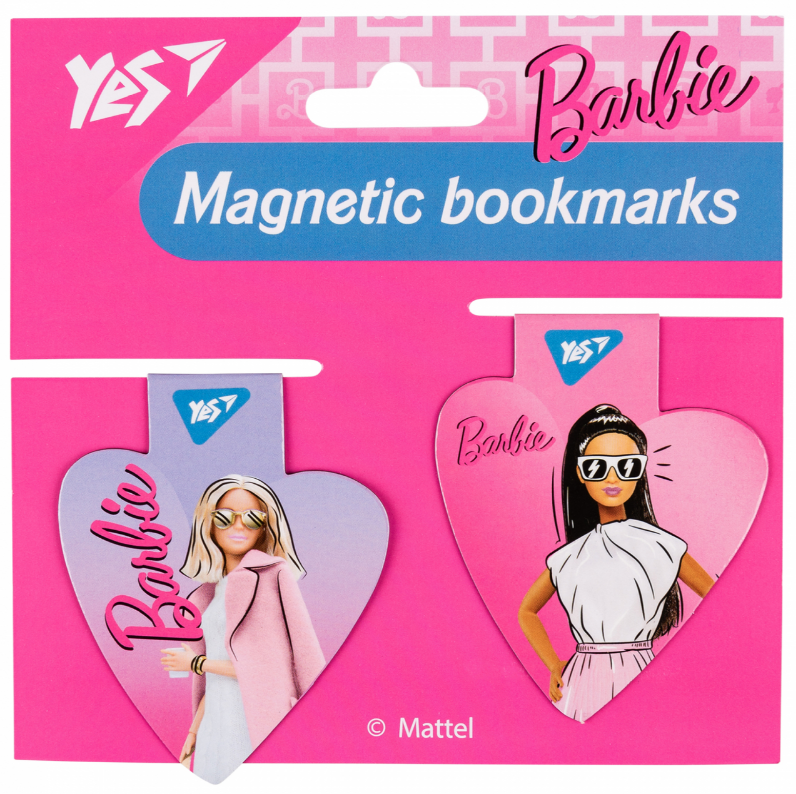 Закладки магнітні "Barbie heart", 2шт, 708110 Yes 1