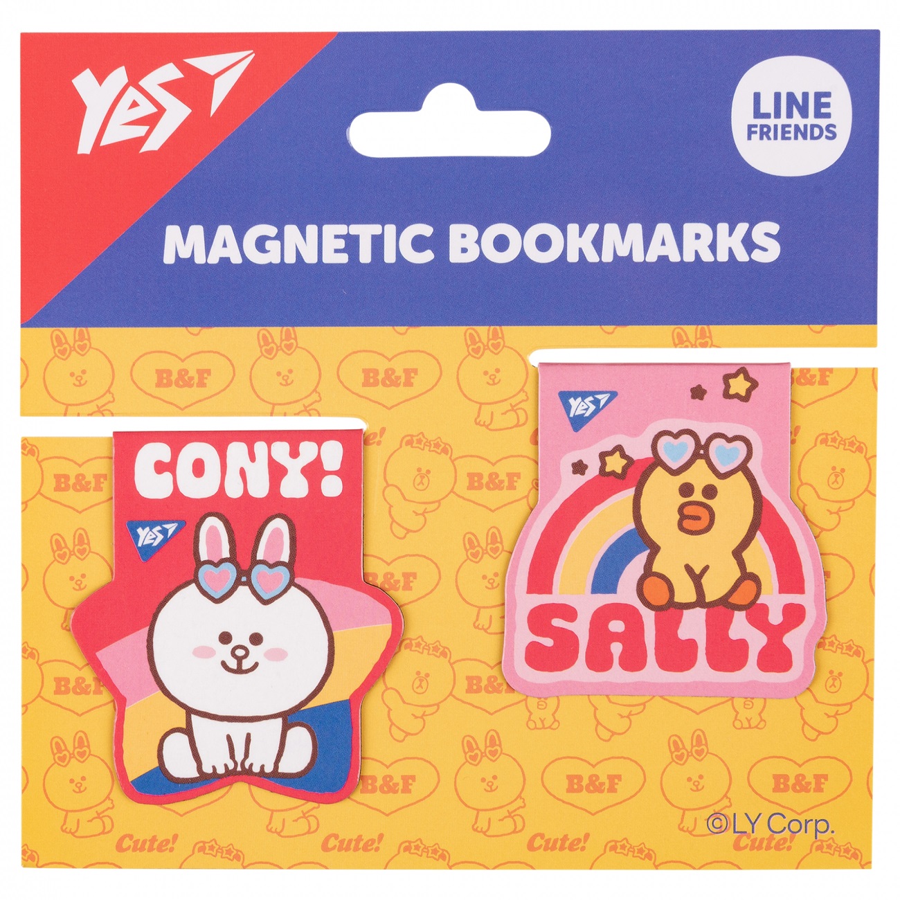 Закладки магнітні "Line Friends Sally and Cony", 2шт, 708108 Yes