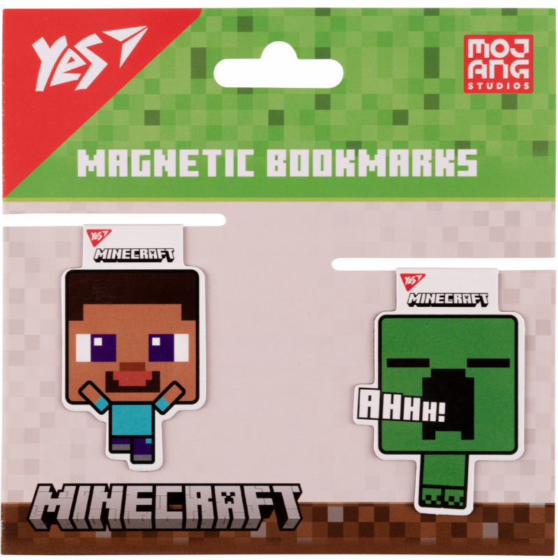 Закладки магнітні "Minecraft Creeper", 2шт, 708101 Yes