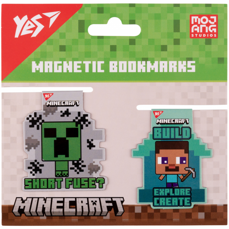 Закладки магнітні "Minecraft friends", 2шт, 708102 Yes