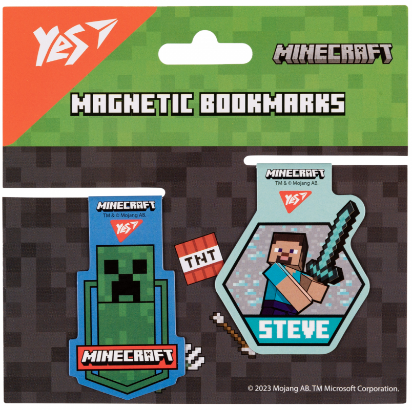Закладки магнітні "Minecraft Steve", 2шт, 708103 Yes 1