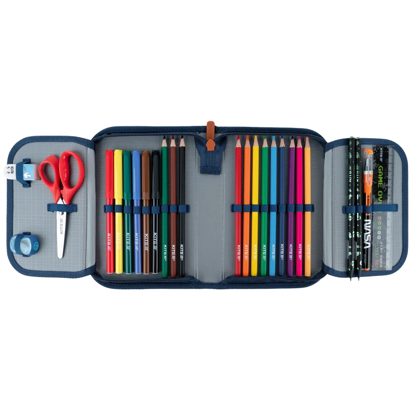 Пенал Kite 1 від., 2 відв., з наповненням 622H College Line boy, K24-622H-2 5