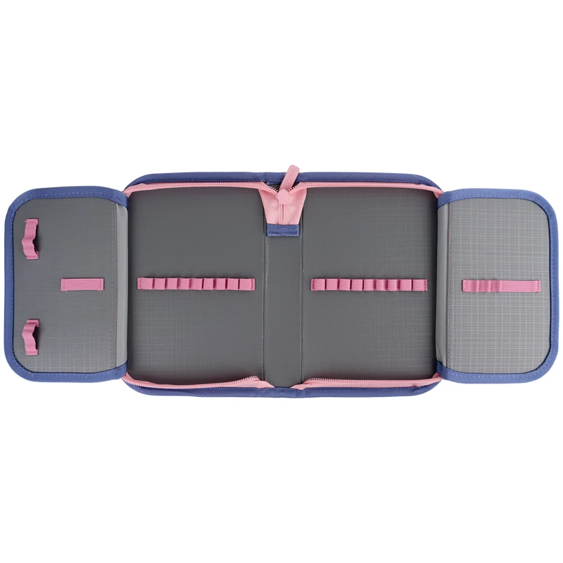 Пенал Kite 1 від., 2 відв.,з наповненням 622H Purple Chequer, K24-622H-3 4