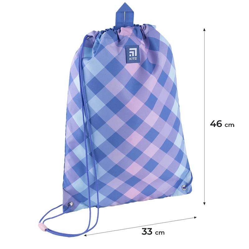 Набір рюкзак + пенал +сумка для вз. Kite 531M Purple Chequer, SET_K24-531M-2 17