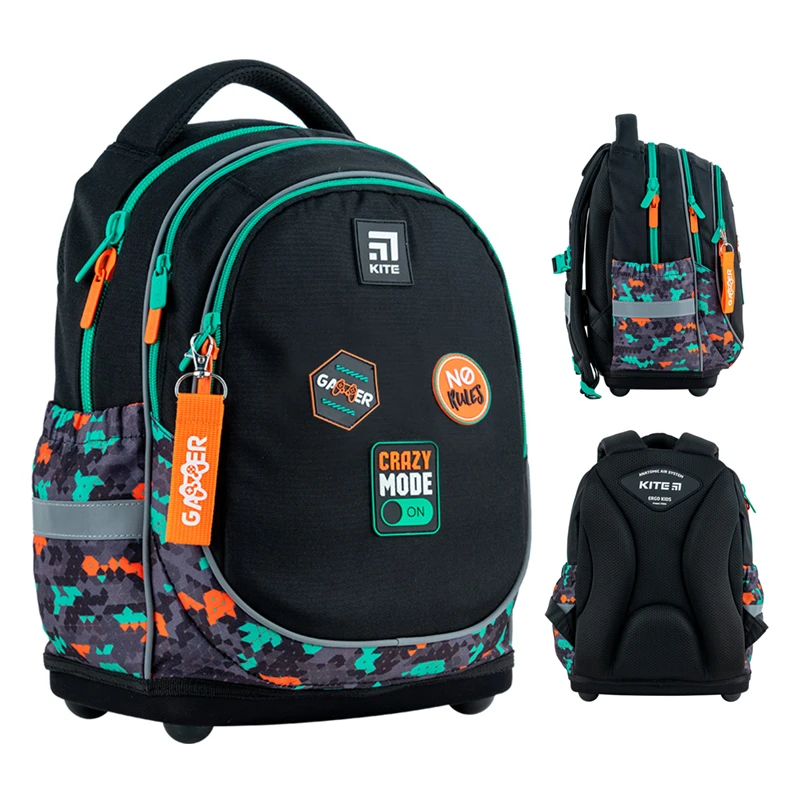 Набор рюкзак + пенал + сумка для обуви Kite 724S Crazy Mode, SET_K24-724S-4 1
