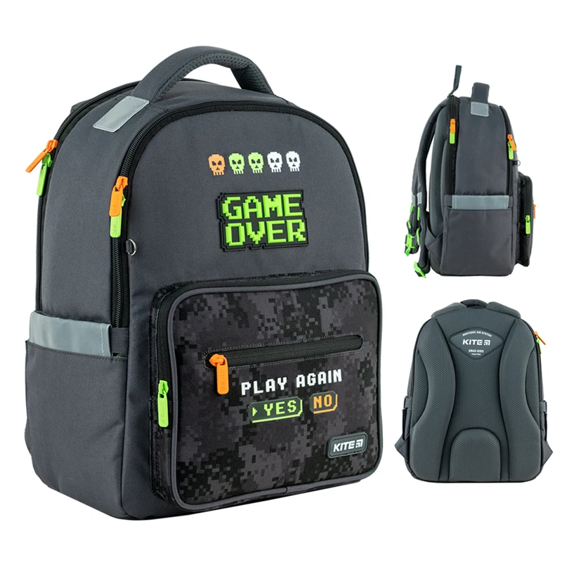 Набір рюкзак + пенал+ сумка для взуття+ Kite 770M Game Over, SET_K24-770M-4 1