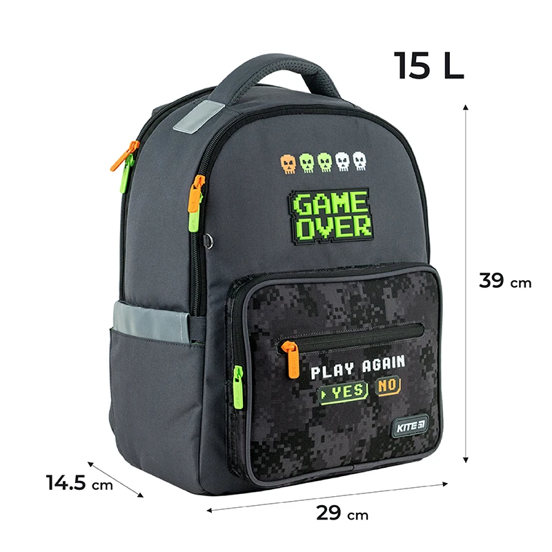 Набір рюкзак + пенал+ сумка для взуття+ Kite 770M Game Over, SET_K24-770M-4 2