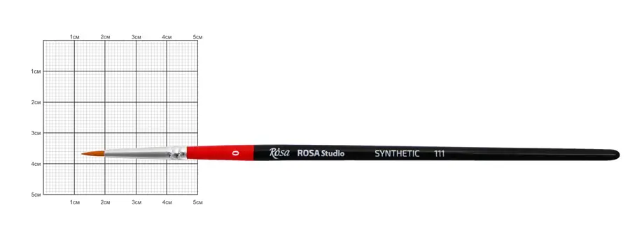 Синтетика круглая 111 №0, к. р. кисть Rosa Studio