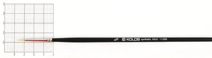 Пензель Синтетика круглий Milk 1108R №000 Kolos 1