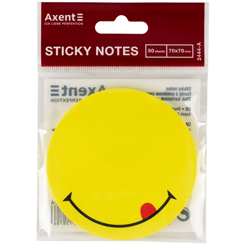 Блок бумаги 70*70 мм, 50 л, клейкий слой "Smile" 2444-02-A 1