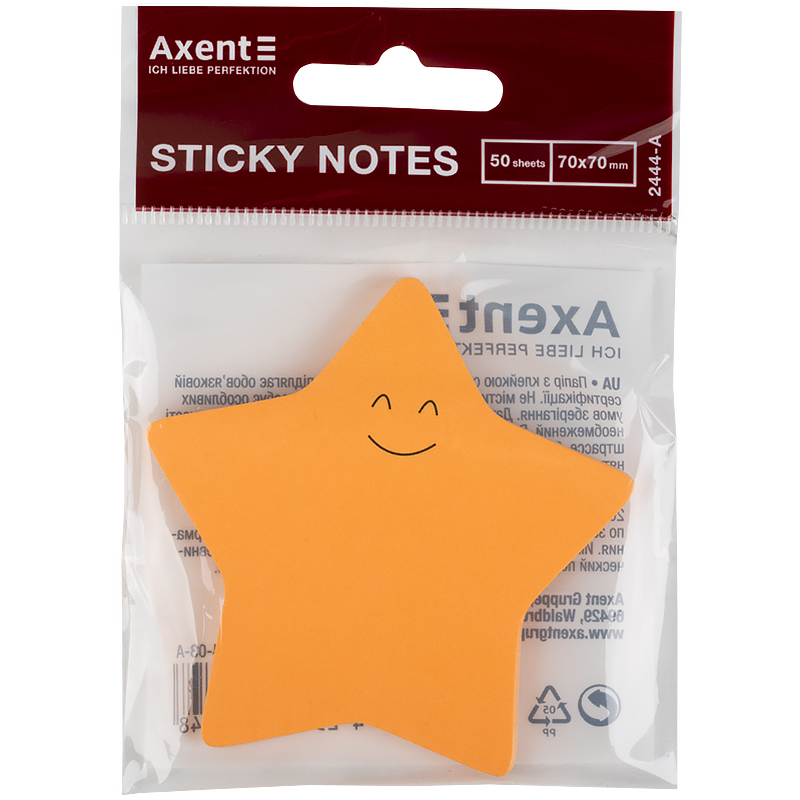 Блок паперу 70*70 мм, 50 арк, клейкий шар "Star" 2444-03-A 1
